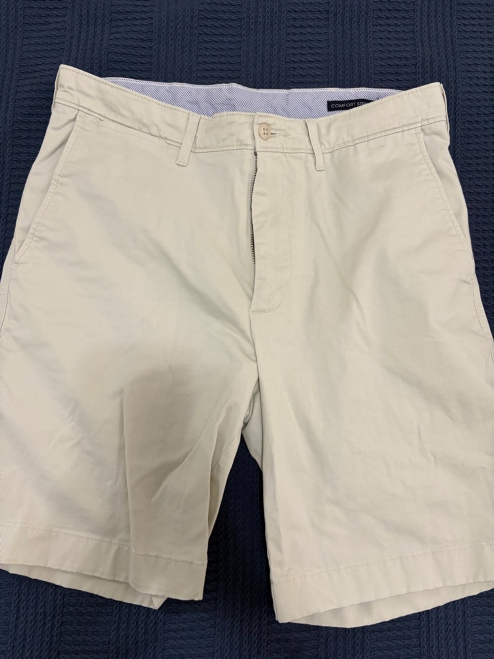 Daniel Cremieux Cream Flat Front Chino Shorts